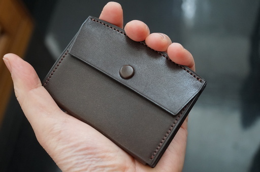 万双 厚コバ コンパクト財布/ネイビーレザー コインケース 厚コバ コンパクト財布 | 万双公式オンラインショップ